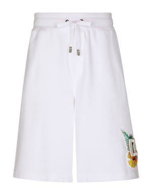 JERSEY JOGGING SHORTS WITH HAWAIIAN DG EMBROIDERY