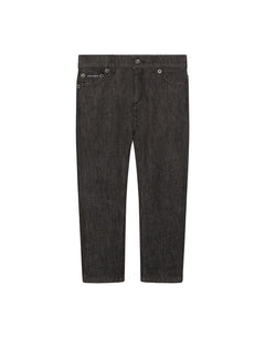 BLACK STRETCH JEANS WITH DG BASKET PATCH