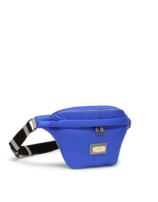 NYLON SICILY BELT BAG WITH BRANDED PLATE
