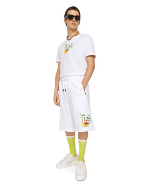 JERSEY JOGGING SHORTS WITH HAWAIIAN DG EMBROIDERY