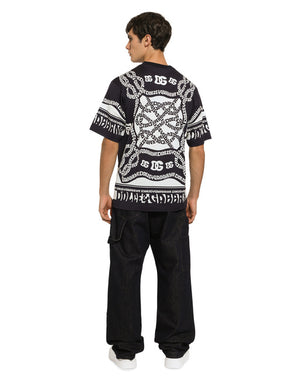 SHORT-SLEEVED MARINA-PRINT T-SHIRT