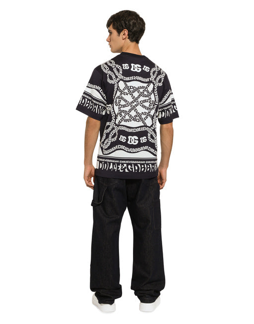 SHORT-SLEEVED MARINA-PRINT T-SHIRT