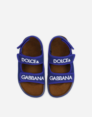 TECHNICAL FABRIC SANDALS WITH LOGO EMBROIDERY
