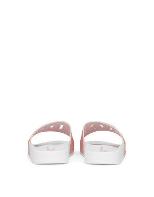 LEATHER SLIDERS WITH DG MILLENNIALS LOGO