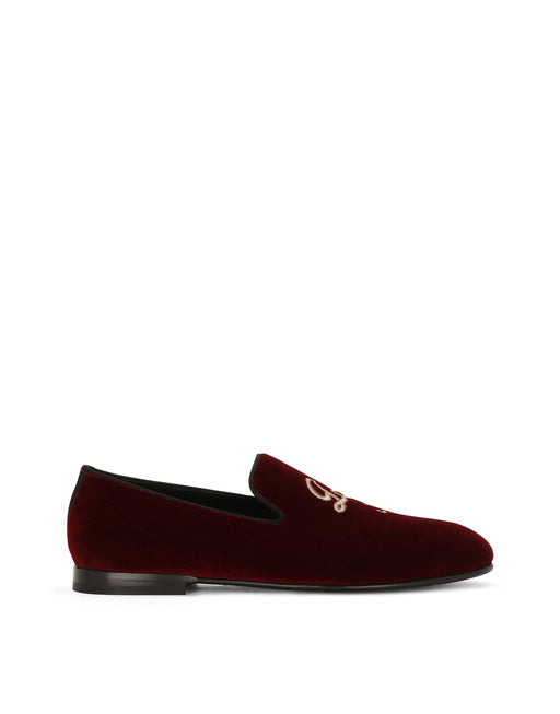 VELVET LOAFER WITH LOGO