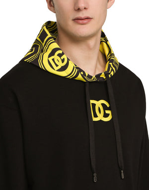 JERSEY HOODIE WITH DG PRINT AND EMBROIDERY