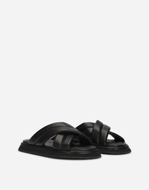 NAPPA-LOOK FABRIC SANDALS