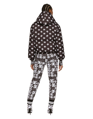 NYLON DOWN JACKET WITH ALL-OVER DG LOGO PRINT