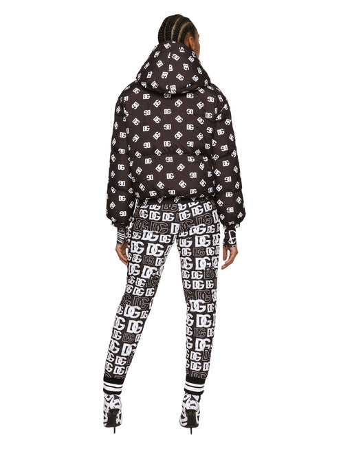 NYLON DOWN JACKET WITH ALL-OVER DG LOGO PRINT