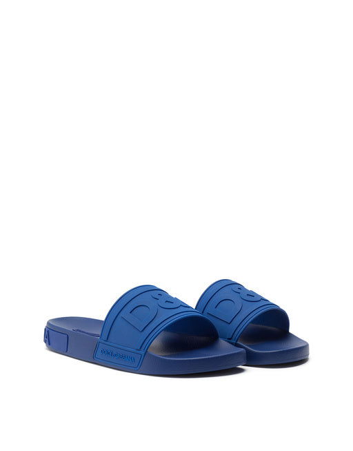 RUBBER BEACHWEAR SLIDES WITH DG LOGO
