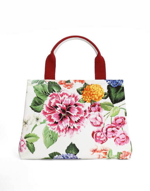 CANVAS HANDBAG WITH FLORAL PRINT