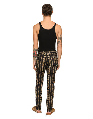COIN PRINT STRETCH DRILL PANTS
