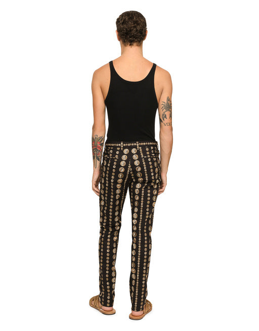 COIN PRINT STRETCH DRILL PANTS
