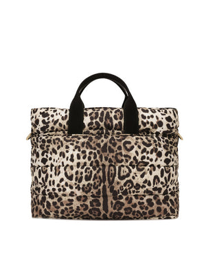 NYLON MAMMA BAG WITH LEOPARD PRINT