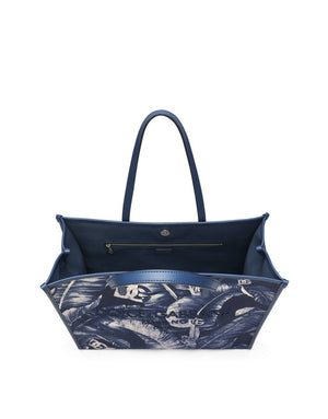 LARGE PRINTED CANVAS SHOPPER