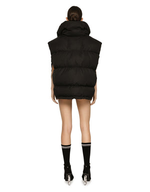 SLEEVELESS PADDED NYLON DOWN JACKET WITH HIGH NECK DGVIB3
