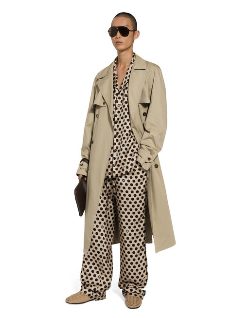 SILK SHIRT WITH POLKA-DOT PRINT AND DG LOGO