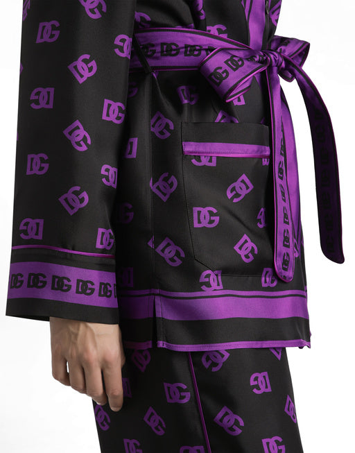 DG ALL-OVER PRINT SILK TWILL VANITY SHIRT