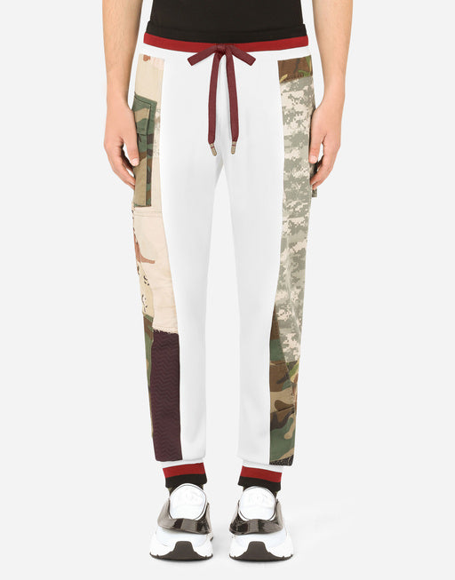 CAMOUFLAGE PATCHWORK JOGGING PANTS