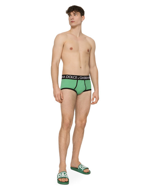 HIGH-RISE TWO-WAY STRETCH JERSEY BRANDO BRIEFS