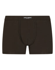 TWO-WAY STRETCH JERSEY BOXERS WITH LOGO LABEL
