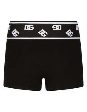 FINE-RIB COTTON BOXERS WITH DG LOGO