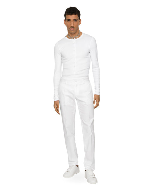 COTTON GABARDINE PANTS