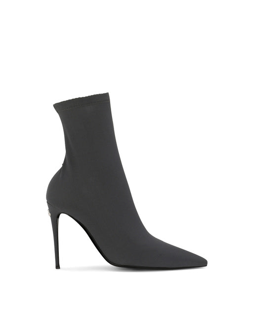 KIM DOLCE&GABBANA STRETCH JERSEY ANKLE BOOTS