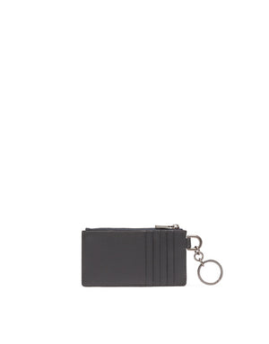 DAUPHINE CALFSKIN CARD HOLDER WITH RING BRANDED PLATE