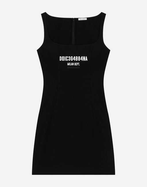 SPANDEX JERSEY MINI DRESS WITH DGVIB3 DETAIL