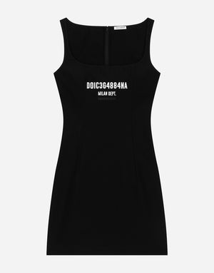 SPANDEX JERSEY MINI DRESS WITH DGVIB3 DETAIL
