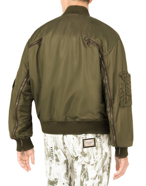 NYLON JACKET WITH MULTIPLE ZIPPERS