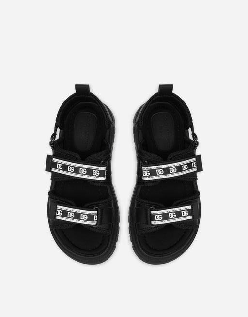 CALFSKIN SANDALS WITH DG LOGO TAPE