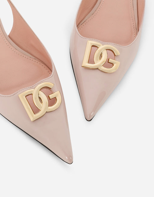 POLISHED CALFSKIN SLINGBACKS