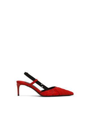 CORSET-STYLE SATIN SLINGBACKS