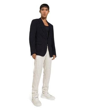 SINGLE-BREASTED LINEN-BLEND SICILIA-FIT JACKET