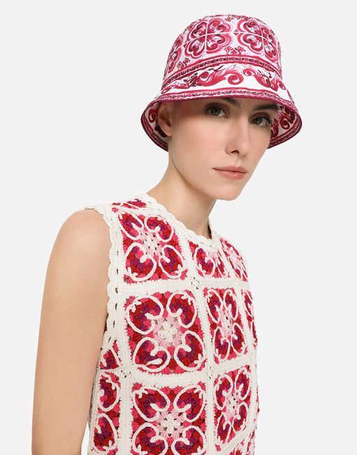 BUCKET HAT WITH MAJOLICA PRINT