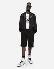 NYLON JACKET WITH LACE INSERTS AND DG PATCH