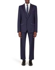WOOL MARTINI-FIT SUIT WITH SATIN DETAILS