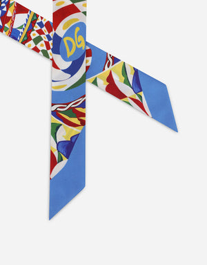 CARRETTO-PRINT TWILL HEADSCARF (6X100)