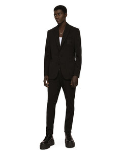 PINSTRIPE STRETCH JERSEY PORTOFINO JACKET