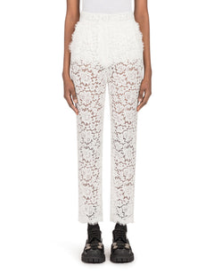 HIGH-WAISTED CORDONETTO LACE PANTS