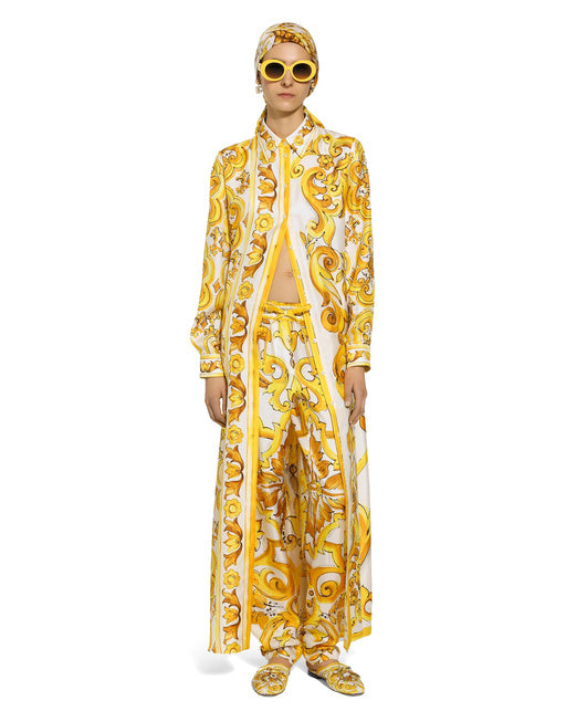 SILK TWILL PANTS