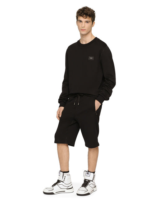 JERSEY SWEATSHIRT WITH BRANDED TAG