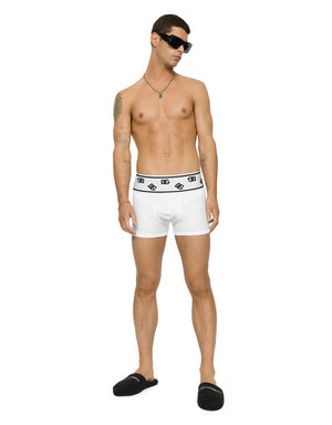 FINE-RIB COTTON BOXERS WITH DG LOGO