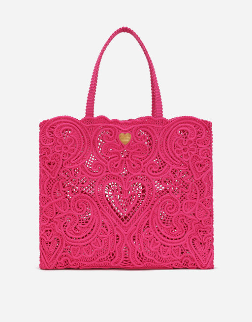 LARGE CORDONETTO LACE SHOPPER
