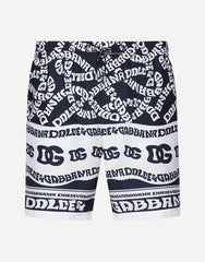 MID-LENGTH SWIM TRUNKS WITH MARINA PRINT
