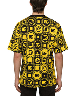COTTON T-SHIRT WITH DG LOGO PRINT