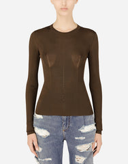 FULL-FASHIONED VISCOSE SWEATER