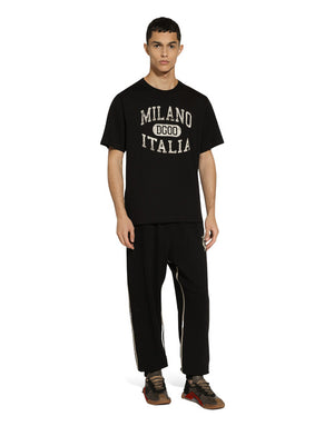 COTTON T-SHIRT WITH DG LOGO PRINT